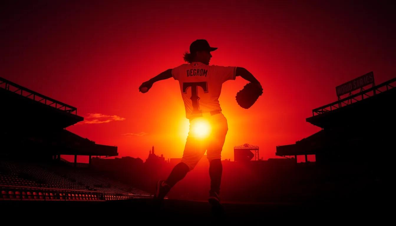 Rangers Jacob deGrom Breaks Randy Johnson Chris Sale Combined MLB Strikeout Record